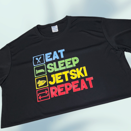 Eat, Sleep, Jetski, Repeat Dri Fit T-Shirt